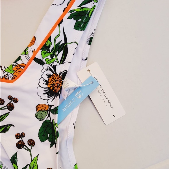 CUPSHE Orange Thong Low Waist Bikini Sets Swimsuit For Women - Picture 5 of 9